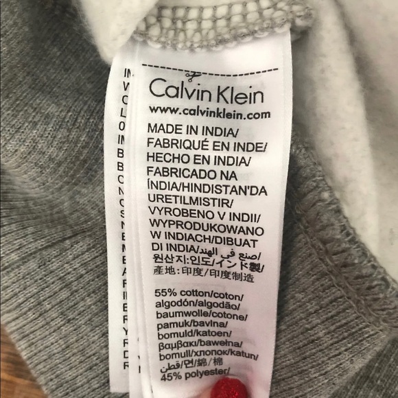Calvin Klein Jeans Gray Heathered CK Logo Graphic Sweatshirt Women’s Sz. Small - Picture 5 of 5